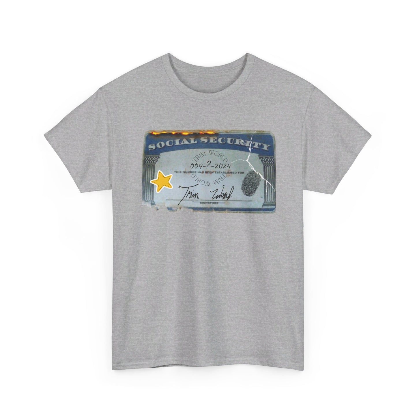 distressed social security card tshirt