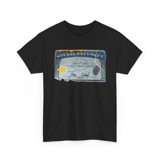 distressed social security card tshirt