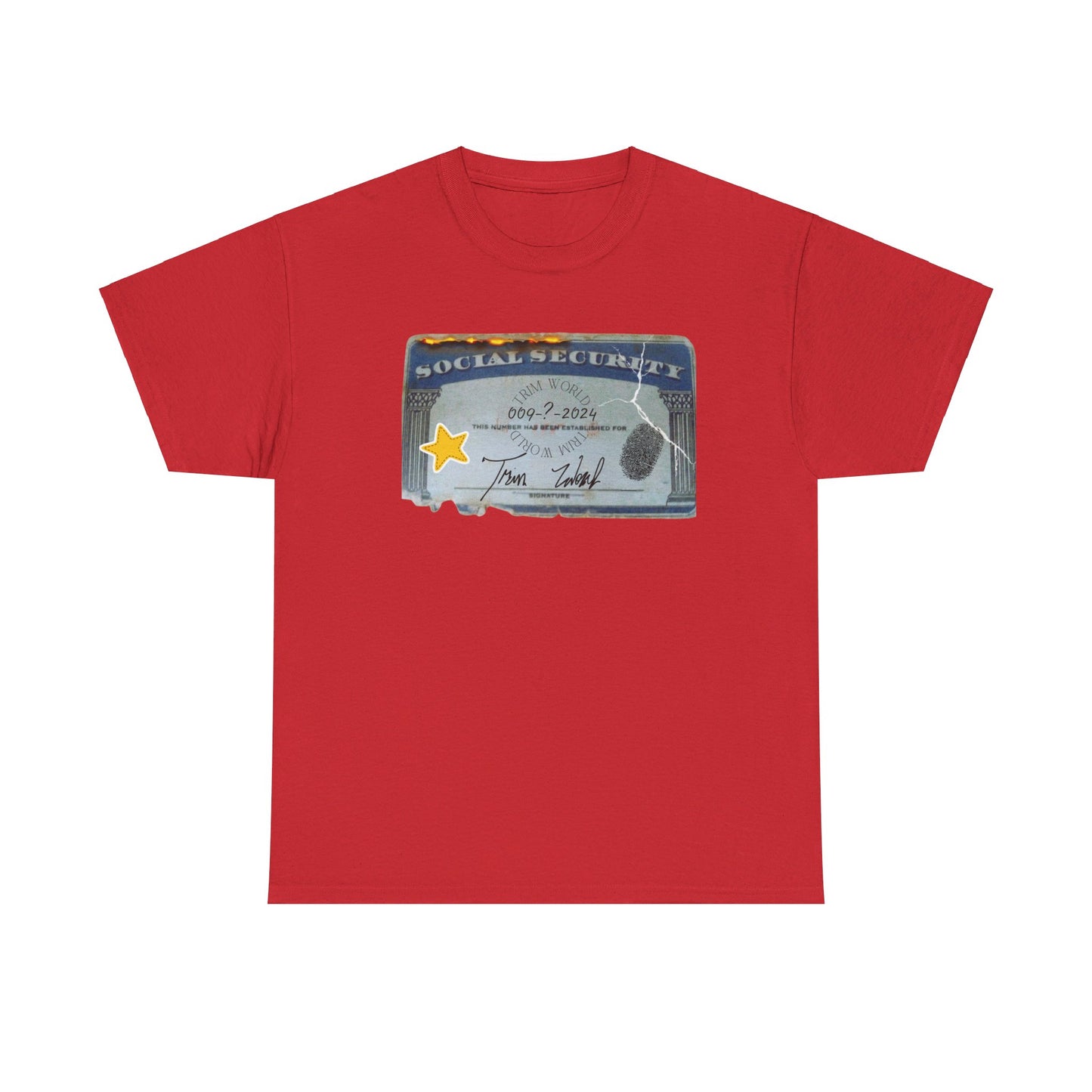 distressed social security card tshirt