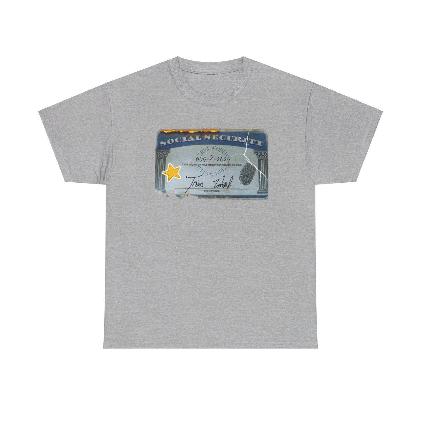 distressed social security card tshirt